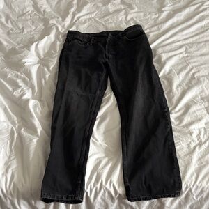 Zara Men's Relaxed Black Jeans